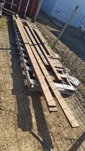 lot 150 image: Lot of 54 Cedar Deck Boards, 4x4 Post and More