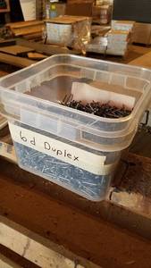 lot 66 image: Bucket of 6d Duplex Nails