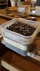 lot 57 image: Bucket of 6d Cut Nails
