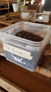 lot 70 image: Bucket of 4d Finish Nails