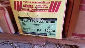 lot 81 image: 50 LB Box Splitless 3 Wood Siding Nails (10d)