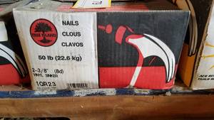 lot 79 image: 50 LB Box 2-38 Vinyl Sinker Nails
