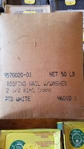 lot 103 image: 50 LB 2-12 Roofing Nails w Washers