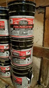 lot 210 image: (3) 5 Gallon Buckets DeWitts FoundationRoof Primer Coating