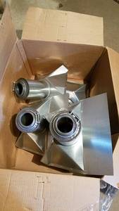 lot 215 image: (5) 3 Galvanized Roof Vent Sewer Pipe Flanges
