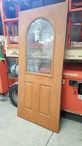 lot 355 image: Brown and White Exterior Door