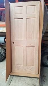 lot 361 image: New 6 Panel OAK Solid Core Door