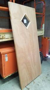 lot 376 image: Exterior Wood Door w Glass