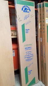 lot 386 image: 2-Door Bi-Fold Door Kit - Mahogony