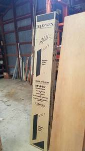 lot 387 image: 2-Door Bi-Fold Door Kit - Mahogony