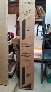 lot 393 image: 4-Door Bi-Fold Door Kit - Oak
