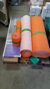 lot 411 image: Lot of Basement floor Underlay and Assorted boxes of Vinyl Plank Flooring