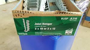 lot 417 image: Case of 2x10 or 2x12 Joist Hangers