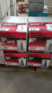 lot 437 image: (4) 5 LB Boxes Drywall Nails 1-14 1-38 1-12 and 1-58