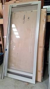 lot 445 image: 36 Glass Storm Door W Frame