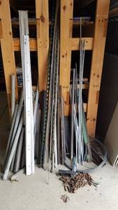 lot 459 image: Lot of Metal Pipe, Strut, Rod, Angle Iron and More