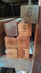lot 473 image: 4x4 Cedar Posts
