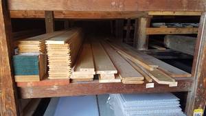 lot 484 image: Tongue and Groove Pine Boards, Assorted Pine Boards 1x4 , 1x5 up to 16 Long