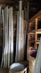 lot 574 image: Large Inventory of Sliding Door Rails, Track, Frame and Hardware