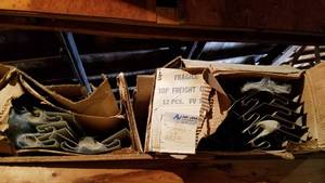 lot 589 image: Large Contents of Top Shelf - Soffit, Vented Ridge Cap and More