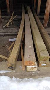 lot 618 image: (6) Treated 4x6 Posts