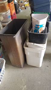 lot 282 image: 7 Assorted Trash Cans and More
