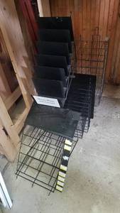 lot 308 image: Lot of 4 Black Display Metal Racks