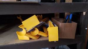 lot 326 image: (5) Painting Tray Arms and Box of Painting Pads
