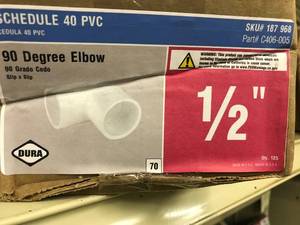 Schedule 40 PVC 90 Deg Elbow