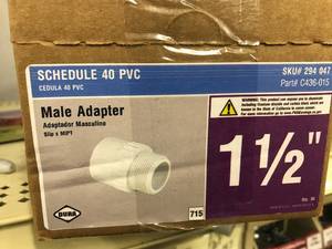 Schedule 40 PVC Male Adapter