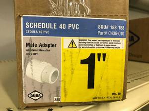 Schedule 40 PVC, Male Adapter