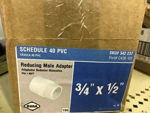 Schedule 40 PVC, Reducer Male Adapter
