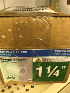 Schedule 40 PVC, Female Adaptor