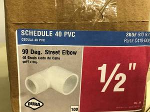 Schedule 40 PVC 90 Street Elbow