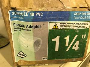 Schedule 40 PVC Female Adapter