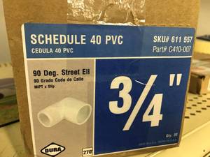 Schedule 40 PVC 90 Street Elbow