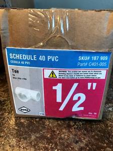Schedule 40 PVC, TEE