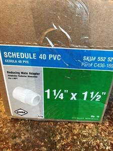 Schedule 40 PVC, Reducing Male Adapter