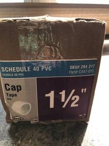 Schedule 40 PVC, Cap
