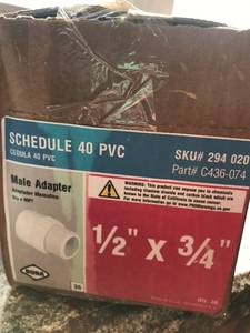 Schedule 40 PVC Male Adapter