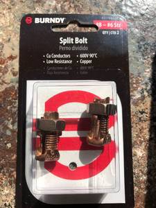 Burndy Split Bolt