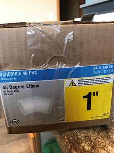 Schedule 40 PVC 45 deg Elbow