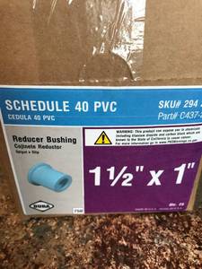 Schedule 40 PVC Reducer Bushing