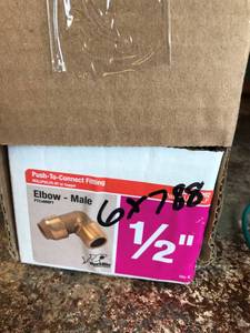 Push to connect Fitting Copper Elbow