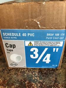 Schedule 40 PVC, 34 Cap