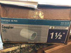 Schedule 40 PVC, 1 12 Coupler