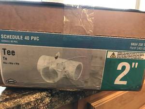 Schedule 40 PVC, 2 TEE
