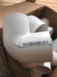 Schedule 40 PVC, 1 12 90Deg Elbow
