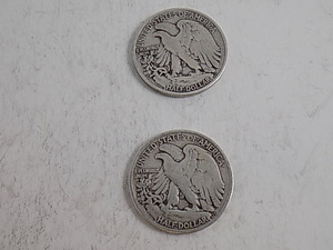 lot 78 image: 2 Walking Liberty Half Dollars