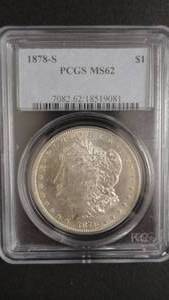 lot 1 image: 1878s Morgan Siver Dollar